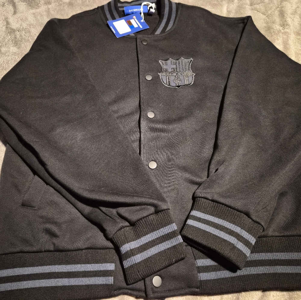 Barcelona Black Varsity Jacket